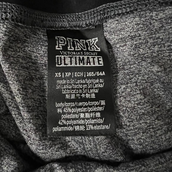 Victoria’s Secret Pink Yoga Pants Womens XS Activewear Gray Leggings Logo - Picture 5 of 9